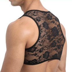 NoGenderWear Crop court Dentelle Noir